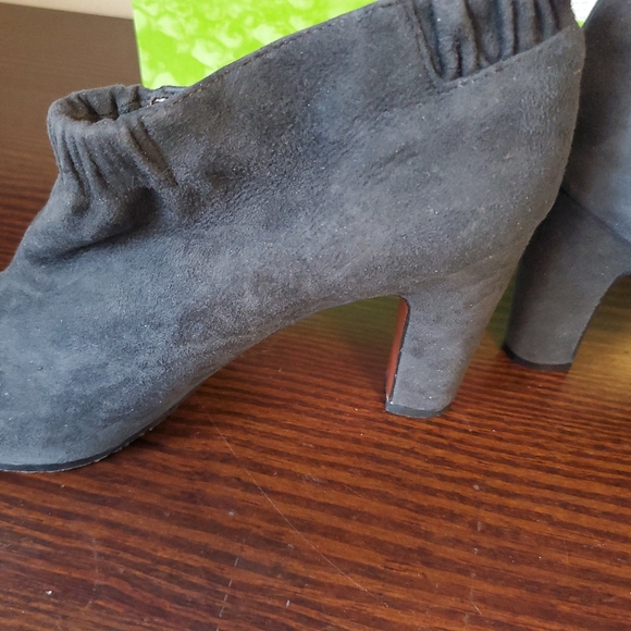 Womens Sam Edelman Grey Pewter Suede Bootie Heels, Simone sz 10 New in Box - Picture 11 of 16